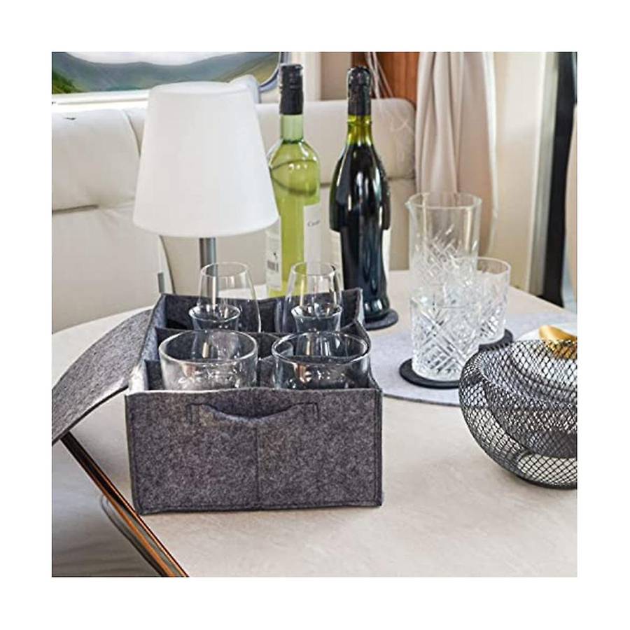 Felt Cup Holder Camping Glass Carrier for Drinking Glasses Wine Glass Holder Camping Accessorie Tab