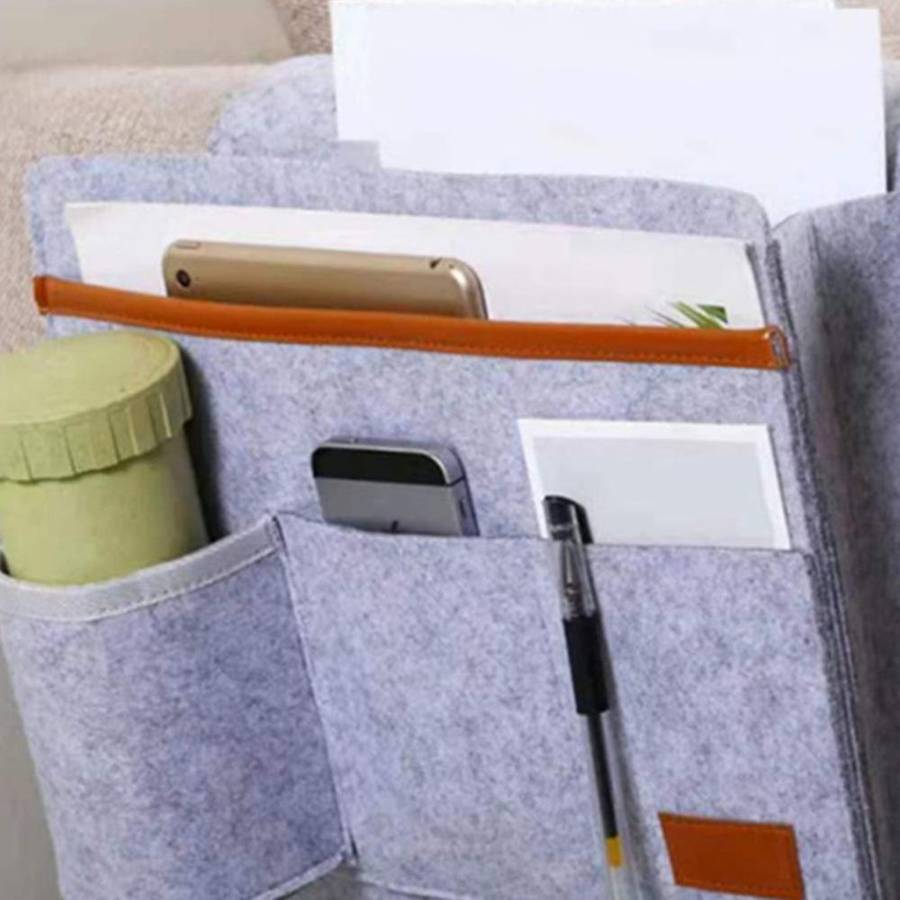 Felt Bedside Sofa Storage Bag Student Dormitory Family Bedside Book Storage Hanging Bag Storage Rack