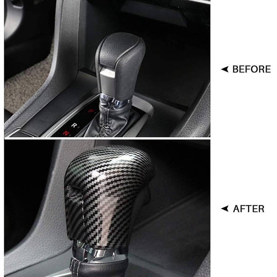 for 10th 2016-2020 Car Carbon Fiber Gear Shift Knob Cover Lever Trim Shift Head Sticker Accessories