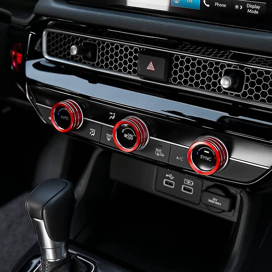 for 11Th 2022 Air Condition Volume AC Knob Cover Engine Start Button Switch Cover Trim Ring Accessor