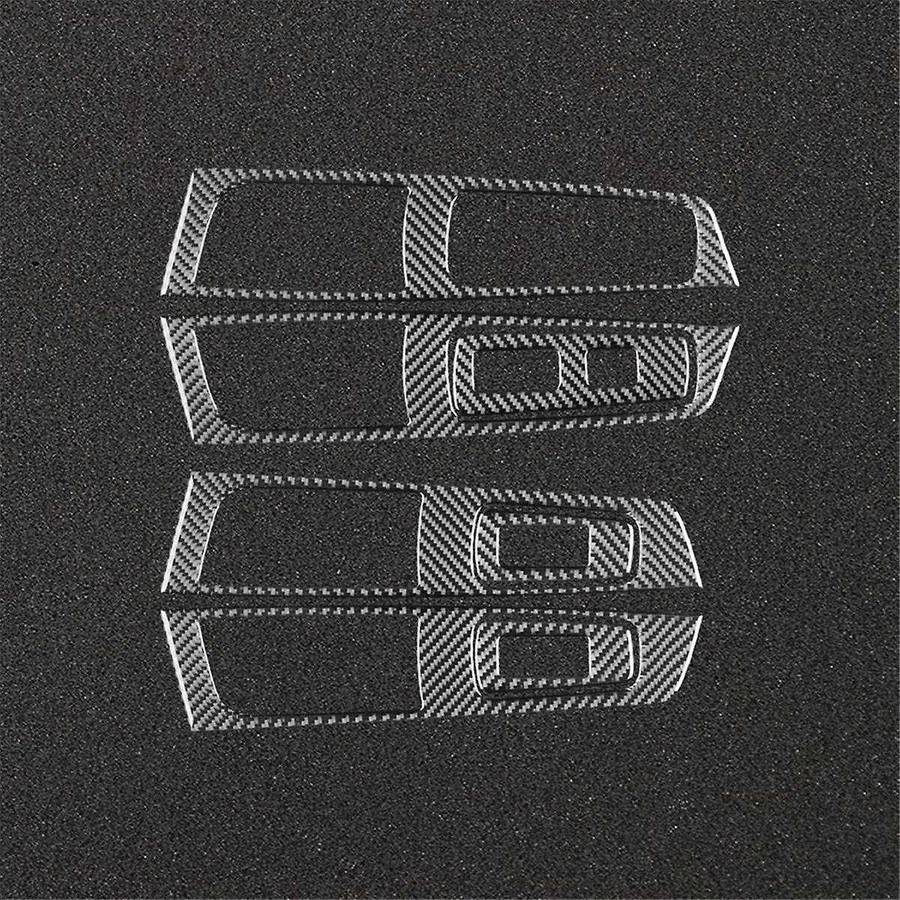 for 2009-2012 LHD Soft Carbon Fiber Car Window Lifting Control Switch Cover Trim Sticker Accessorie