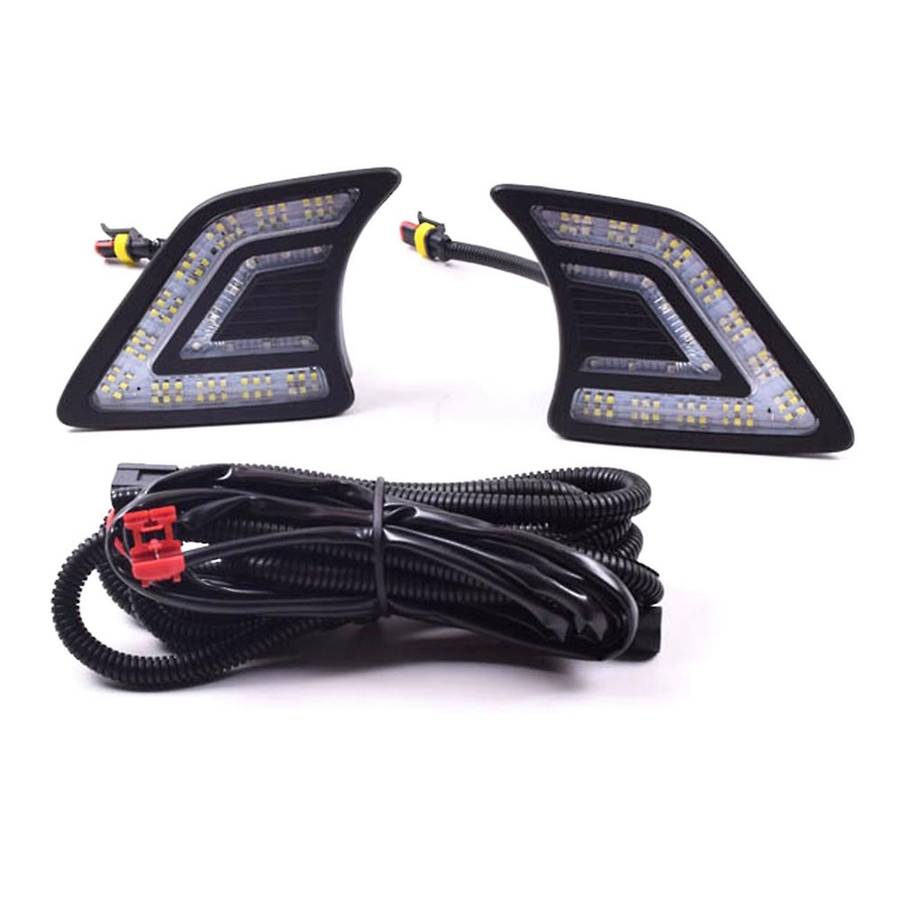 for 2012-2014 Pair Front LED DRL Daytime Running Fog Light Lamp