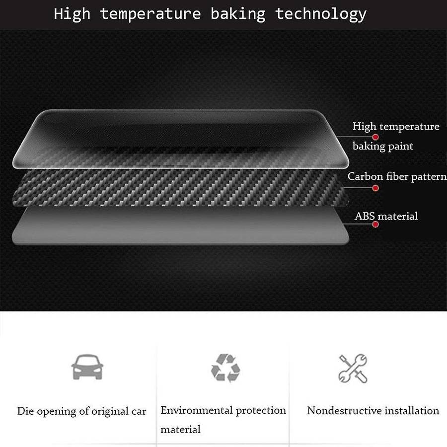 for 2013-2018 Car Rear Side Window Louvers Scoop Shade Cover Blind Trim Accessories,Carbon Fiber