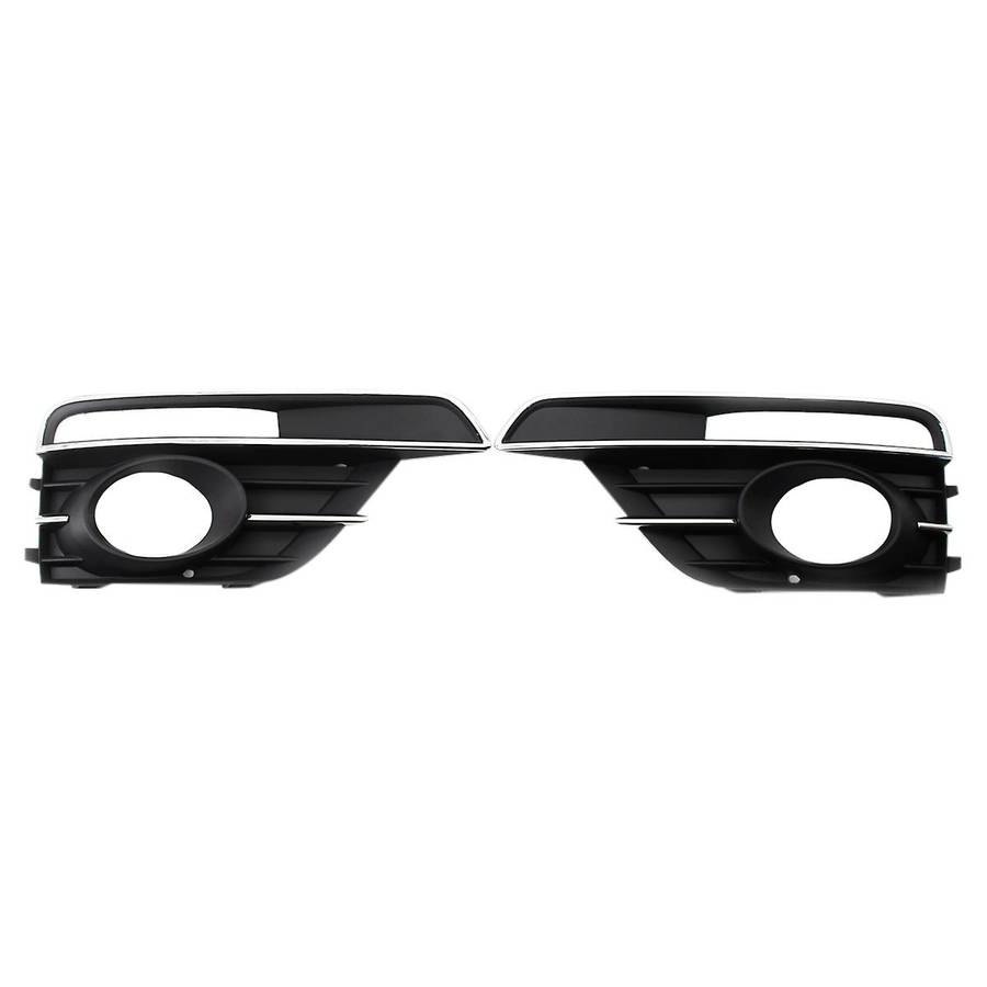 for  2016-2019 Fog Light Grill Grille Cover Left+Right with Chrome Trim 5C5854661J 5C5854662J