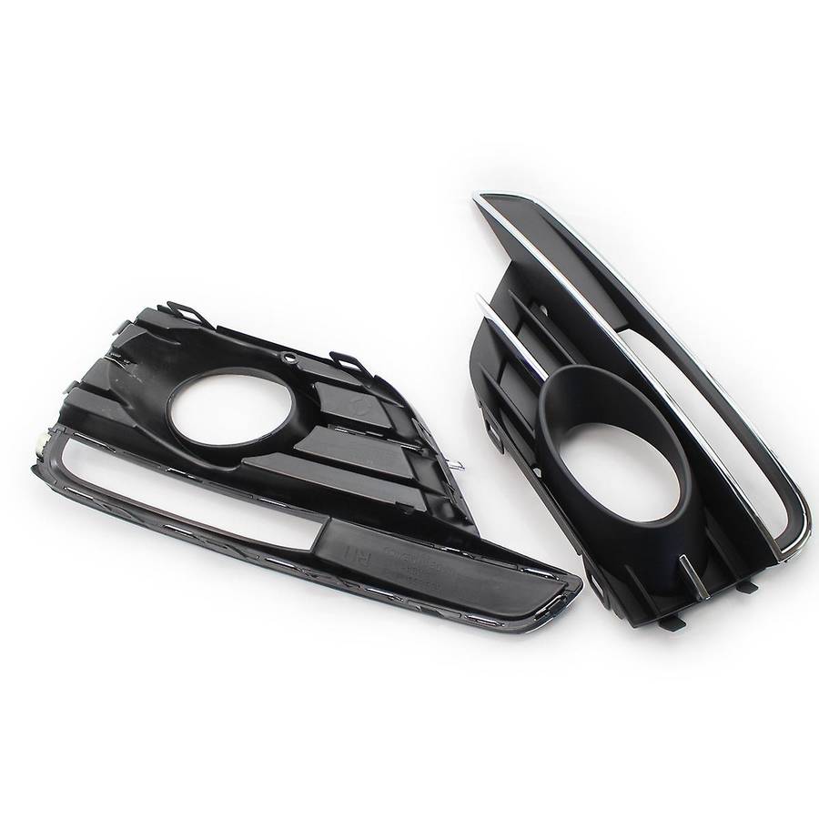 for  2016-2019 Fog Light Grill Grille Cover Left+Right with Chrome Trim 5C5854661J 5C5854662J