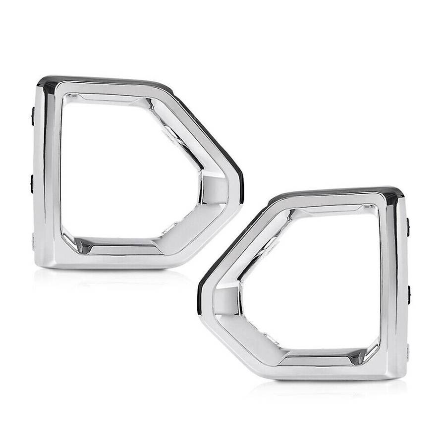 for 2019-2021 Front Fog Light Outer Bezel Cover Chrome Set