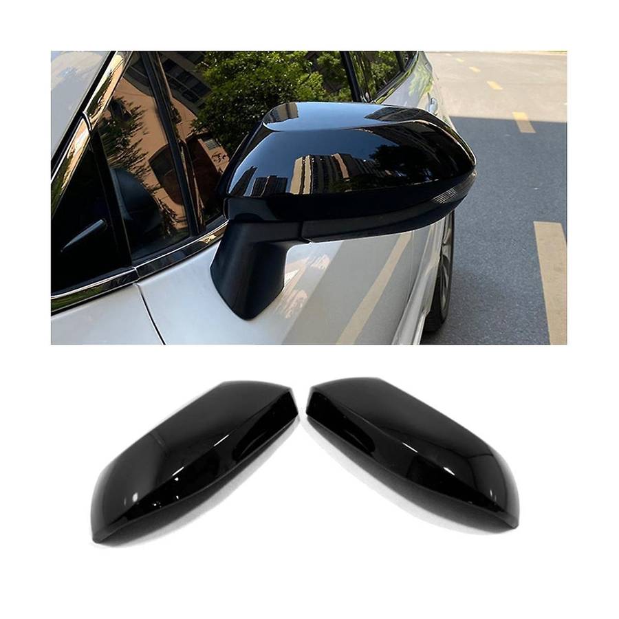 for 2019-2022 Glossy Black Side Door Rearview Mirror Cover Trim Cap