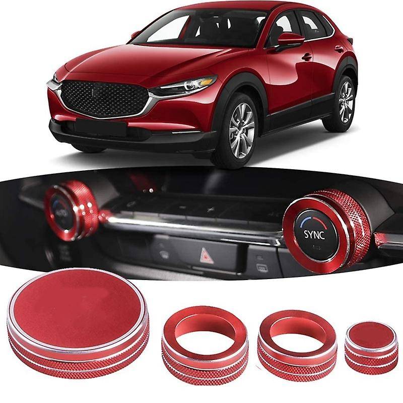 for -30 CX30 2021 2020 Multimedia Switch Trim Cover A/C Knob Ring Cover Sticker Interior Modificatio