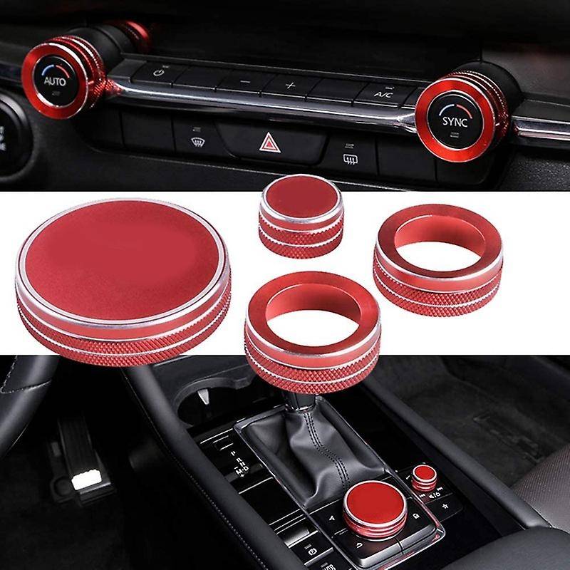 for -30 CX30 2021 2020 Multimedia Switch Trim Cover A/C Knob Ring Cover Sticker Interior Modificatio