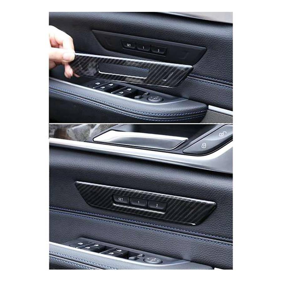 for 5 Series G30 2018-2022 Carbon Fiber Car Seat Memory Lock Button Cover Trim Frame Decor Sticker A