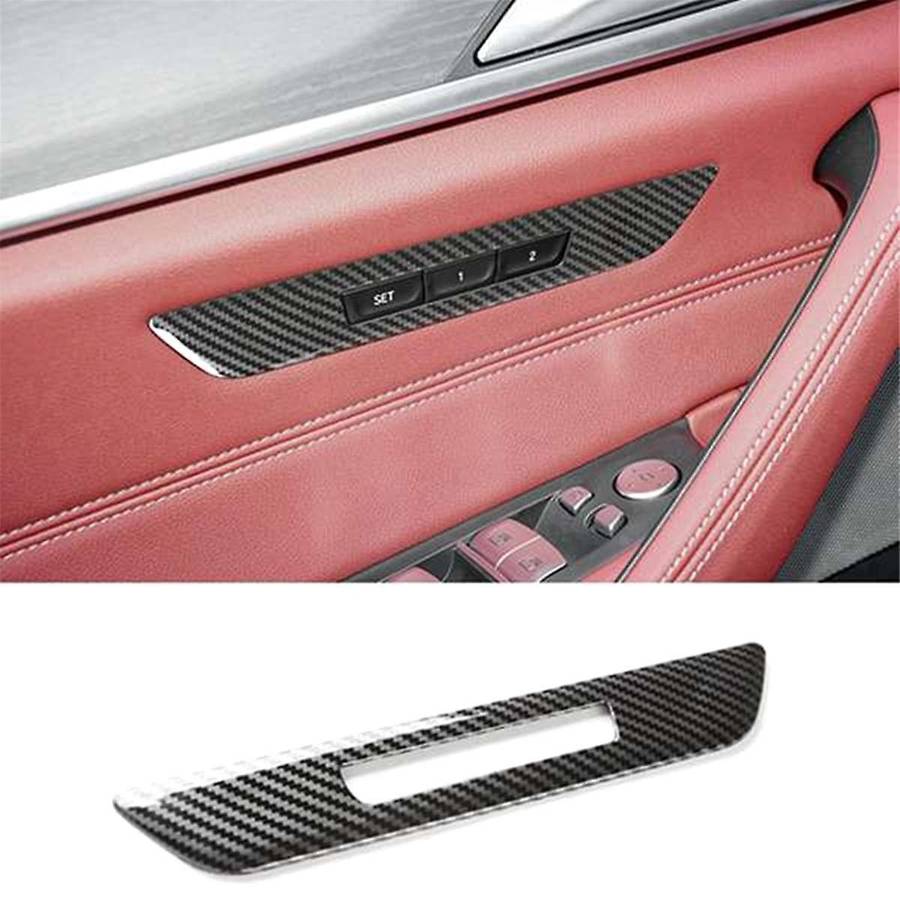 for 5 Series G30 2018-2022 Carbon Fiber Car Seat Memory Lock Button Cover Trim Frame Decor Sticker A
