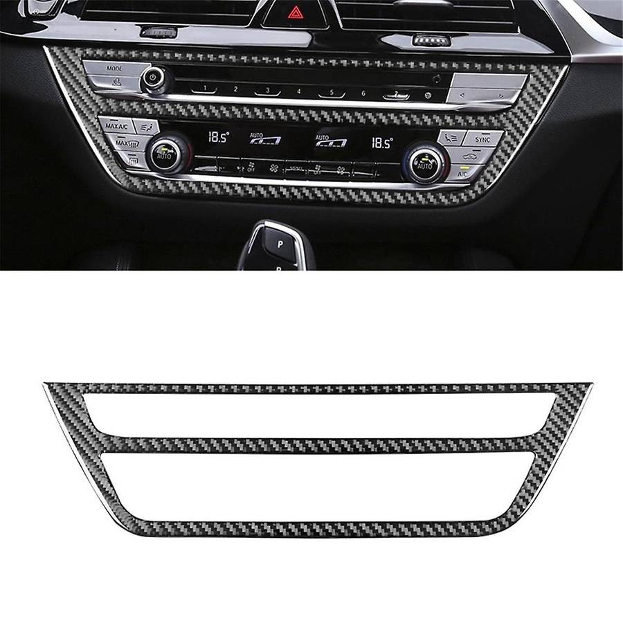 for 5 Series G30 G38 2018-2021 Carbon Fiber Car Central Control CD Button Panel Trim Cover Interior