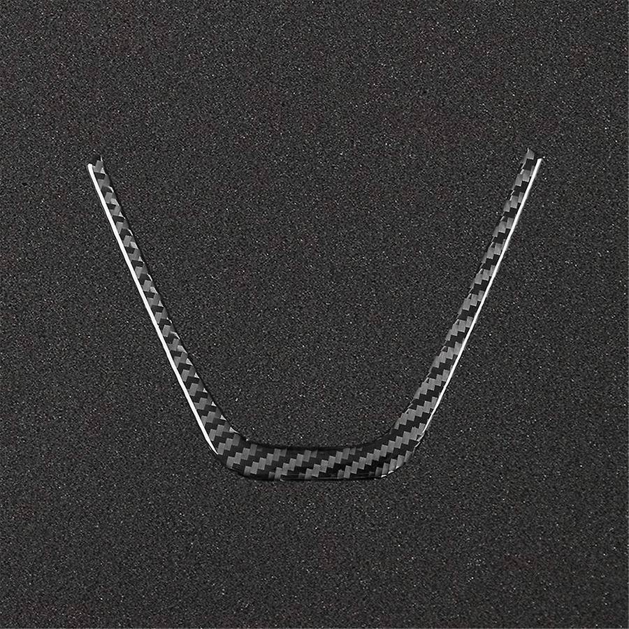 for 5 Series G30 G38 2018-2021 Carbon Fiber Car Steering Wheel Panel Frame Trim Cover Interior Acces