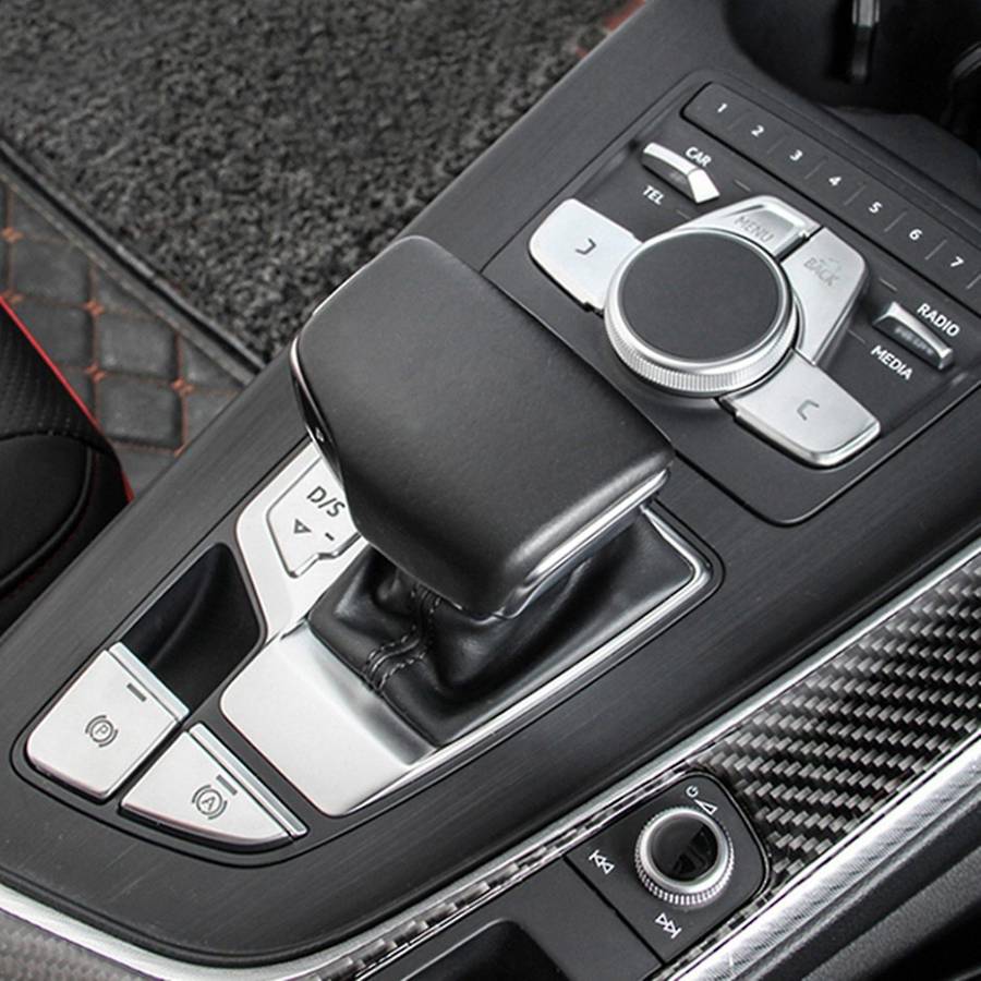 for A5 A4 B9 2017 2018 Chrome ABS Central Control Gear Shift Panel Cover Decoration Trim Interior Ca
