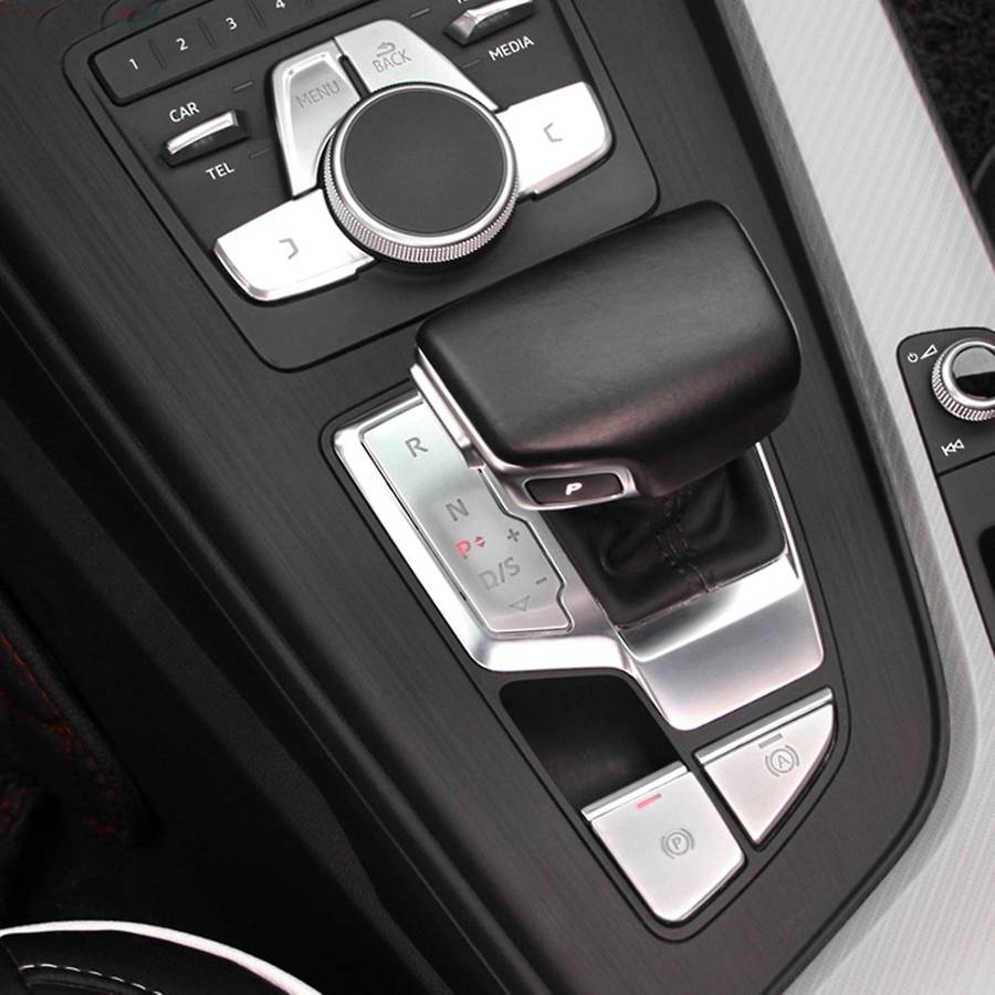 for A5 A4 B9 2017 2018 Chrome ABS Central Control Gear Shift Panel Cover Decoration Trim Interior Ca