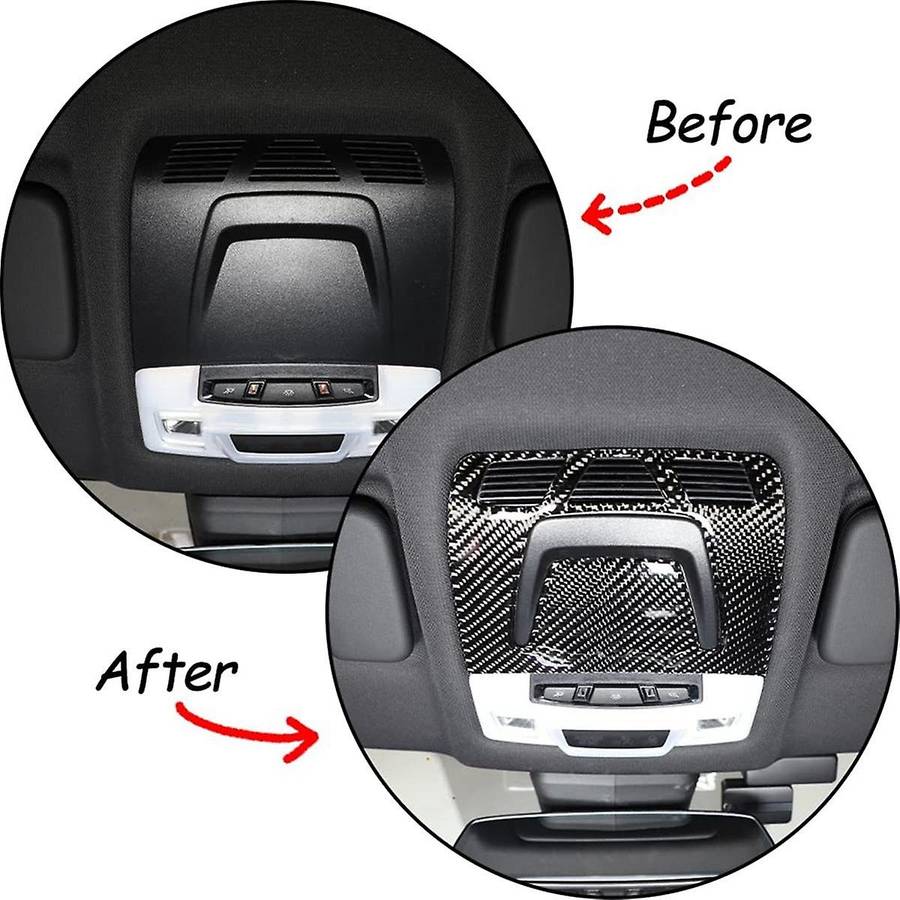 for A90 2019-2023 Soft Carbon Fiber Car Roof Reading Light Cover Panel Sticker Trim Interior Accesso