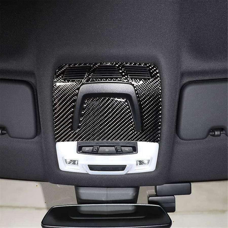 for A90 2019-2023 Soft Carbon Fiber Car Roof Reading Light Cover Panel Sticker Trim Interior Accesso