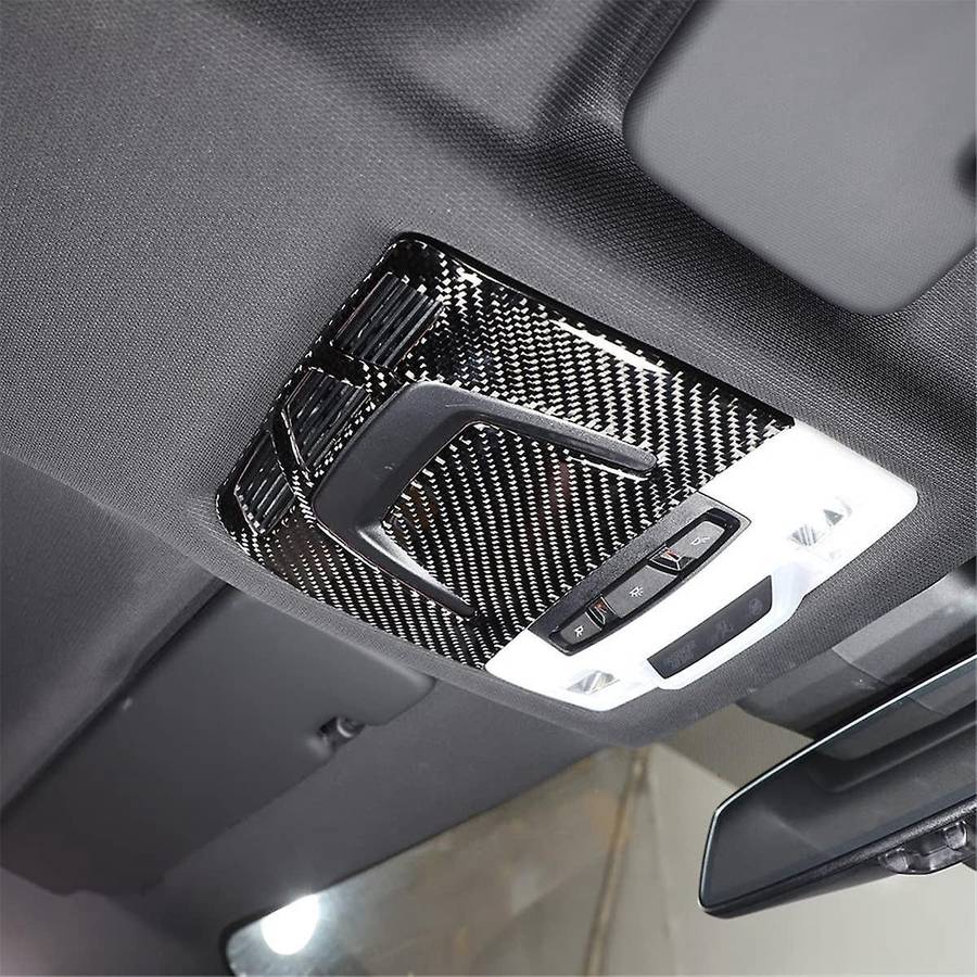 for A90 2019-2023 Soft Carbon Fiber Car Roof Reading Light Cover Panel Sticker Trim Interior Accesso