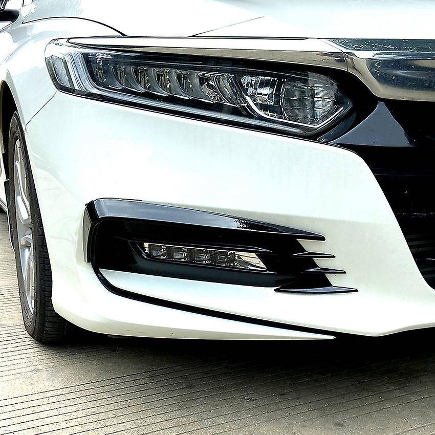 for Accord 10Th 2018-2020 Glossy Black Front Bumper Spoiler Spoilers Car Fog Lights Decorative Cover