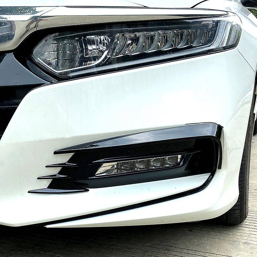for Accord 10Th 2018-2020 Glossy Black Front Bumper Spoiler Spoilers Car Fog Lights Decorative Cover