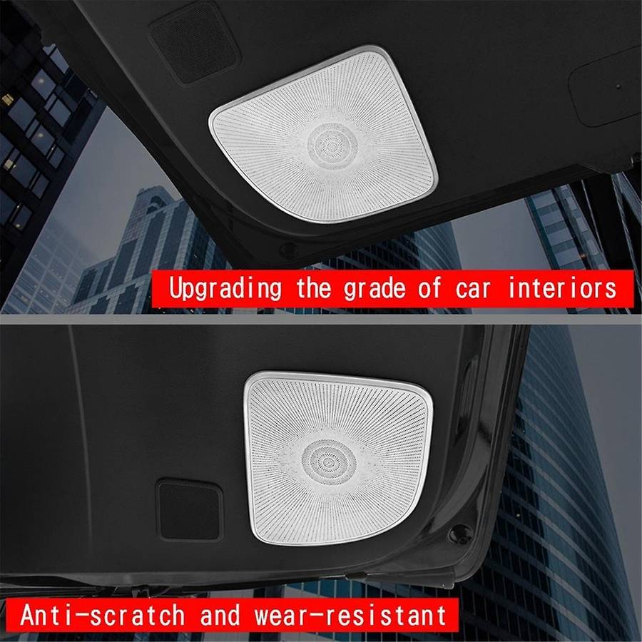 for Alphard 40 Series 2023+ Stainless Steel Trunk Speaker Cover Interior Accessories