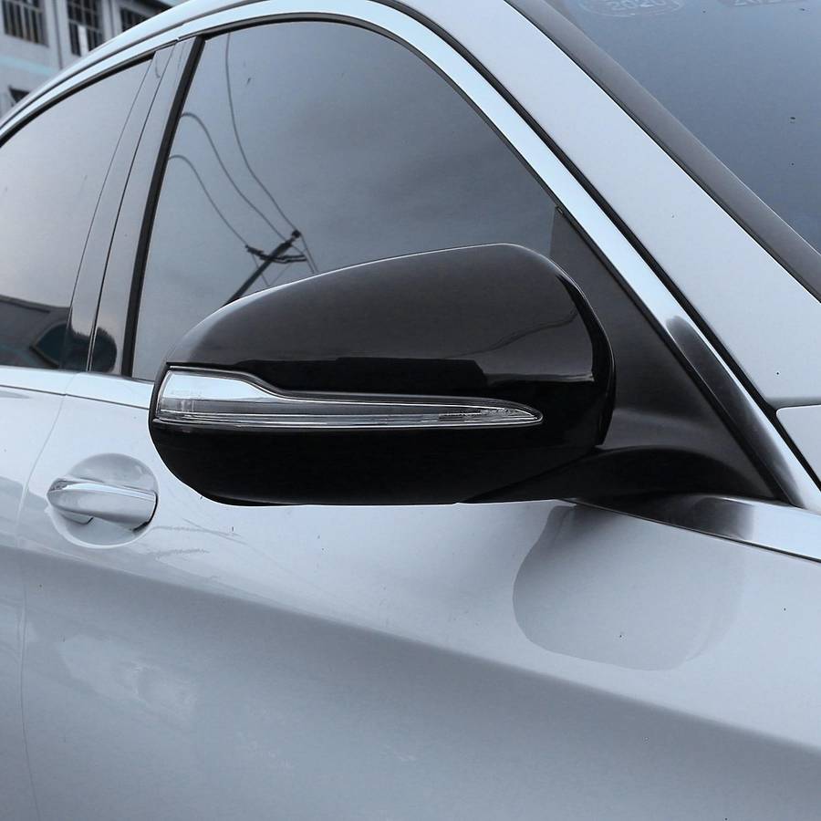 for B C E S GLC Class W205 W213 W253 Glossy Black ABS Side Rear View Mirror Cover Trim