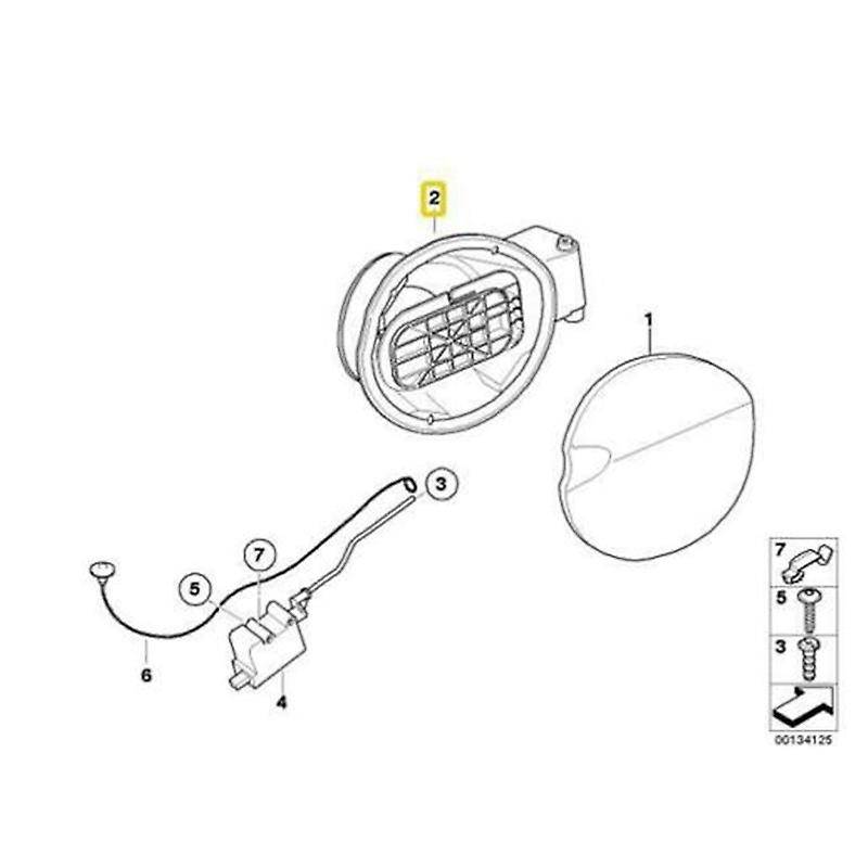 for BM-W E87 E81 1 Series Fuel Filler Flap Hinge 51177069449