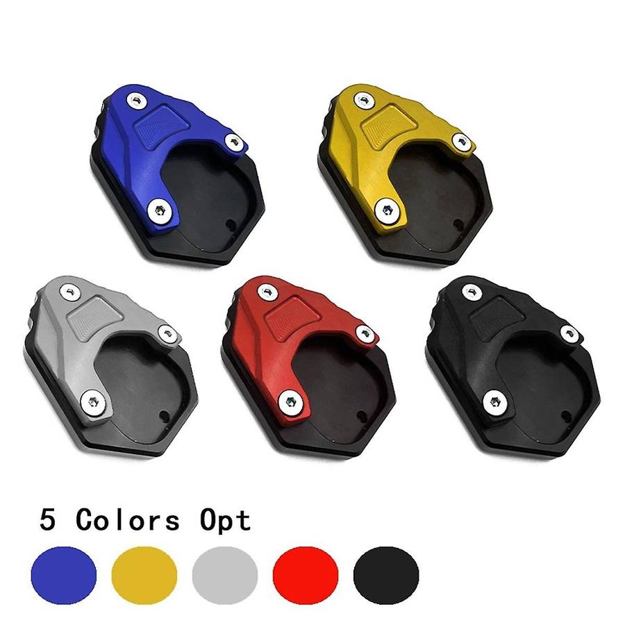 for C400gt C400x Motorcycle Foot Side Stand Pad Plate Kickstand Enlarger Support Extension Black+ye