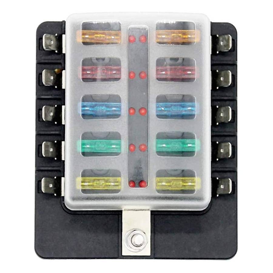 for Car Boat RV 32V 10 Way Blade Type Plug Type Holder LED Warning Light