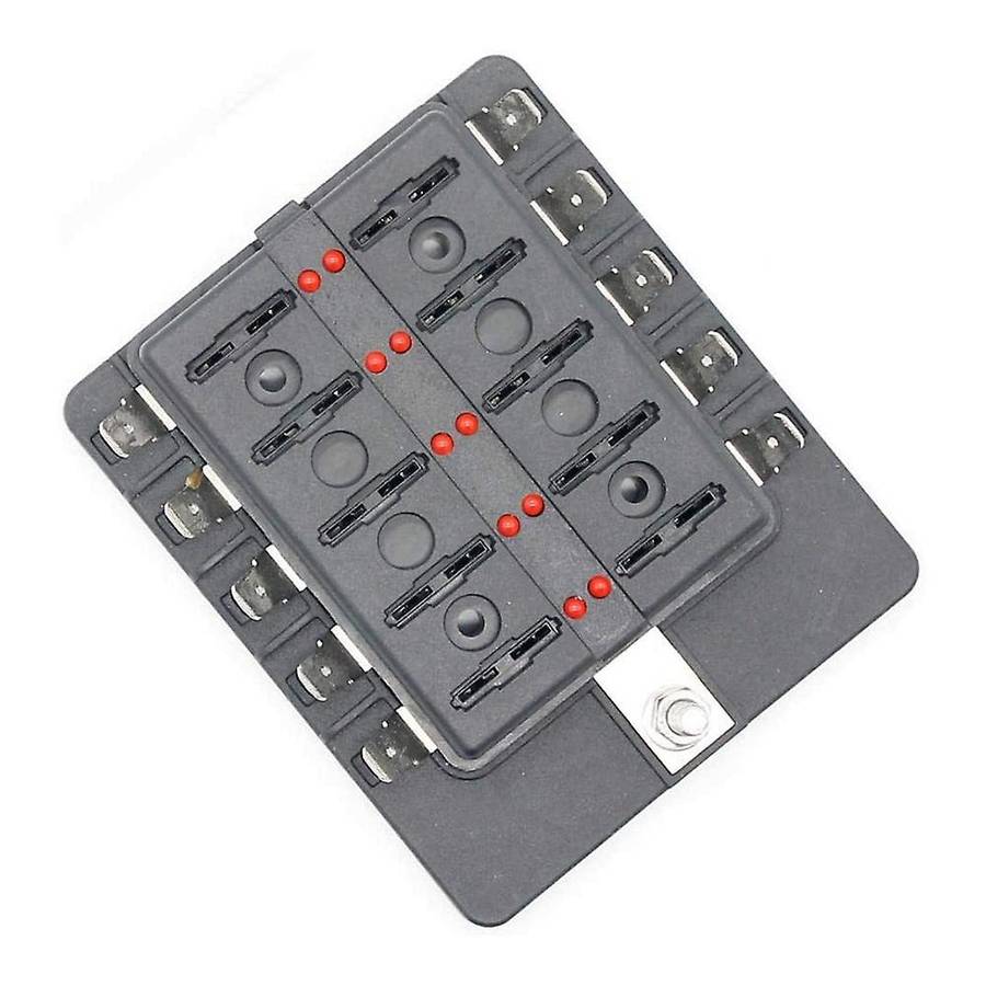 for Car Boat RV 32V 10 Way Blade Type Plug Type Holder LED Warning Light