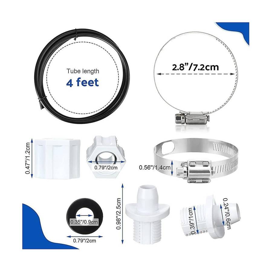 for CL200 220 Offline Feeder Connection Pack with Saddle Clamp Chlorinator Feeder Hose Tubing Swimmi