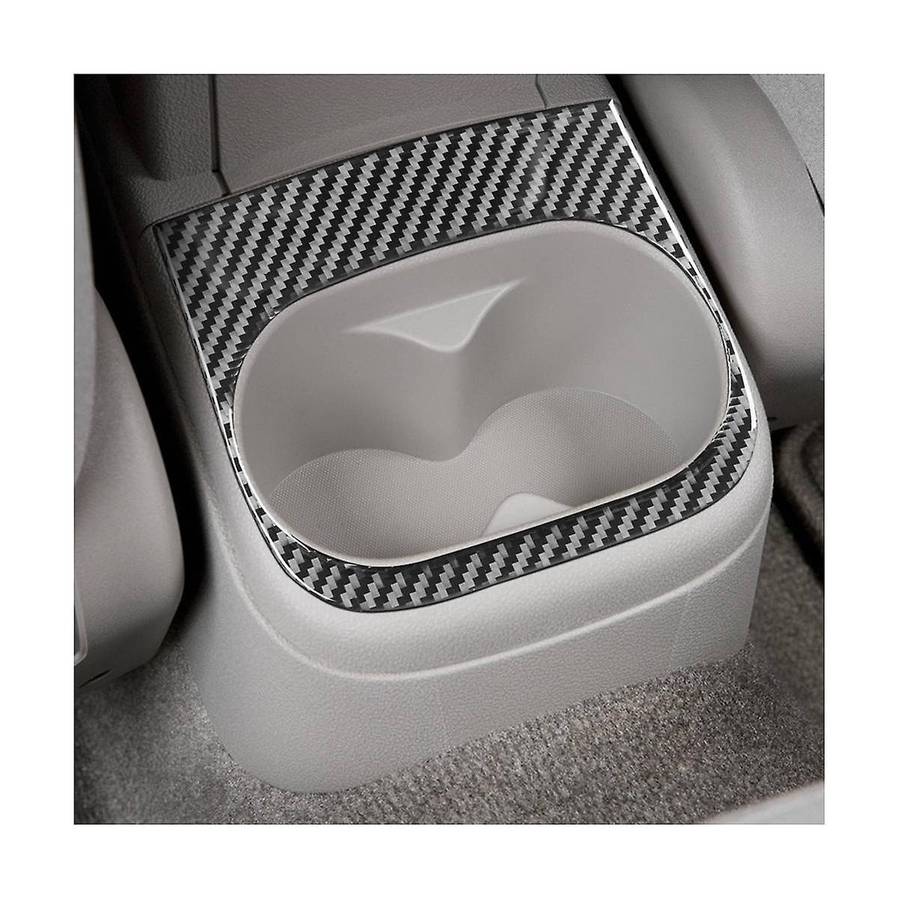 for Cobalt 2005-2010 Soft Carbon Fiber Car Rear Seat Water Cup Holder Cover Trim Sticker Accessories