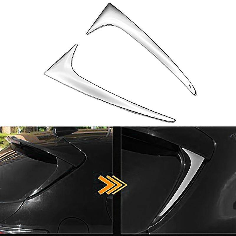 for E210 2019-2020 Hatchback ABS Chrome Rear Tail Spoiler Window Side Triple-cornered Cover Trim