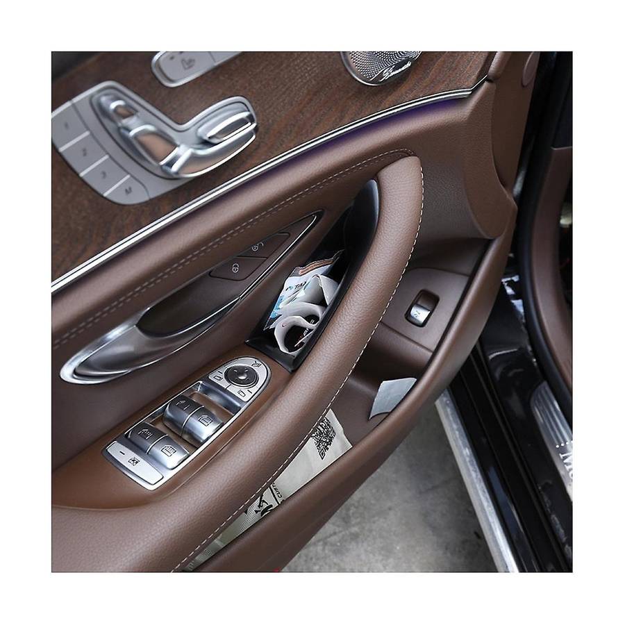 for E-class W213 2016-2021 Lhd Car Front Door Armrest Handle Holder Storage Box Insert Accessories