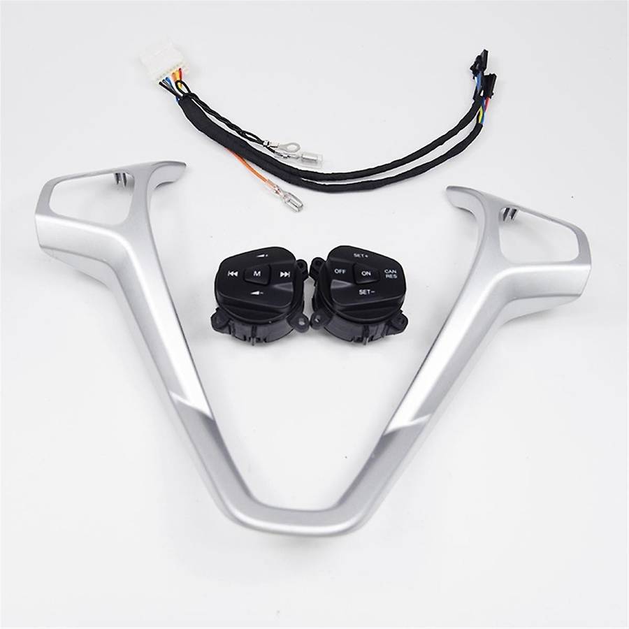 for Fiesta MK7 MK8 Escort Ecosport Car Blue LED Cruise Switch Button with Steering Wheel Trim Frame