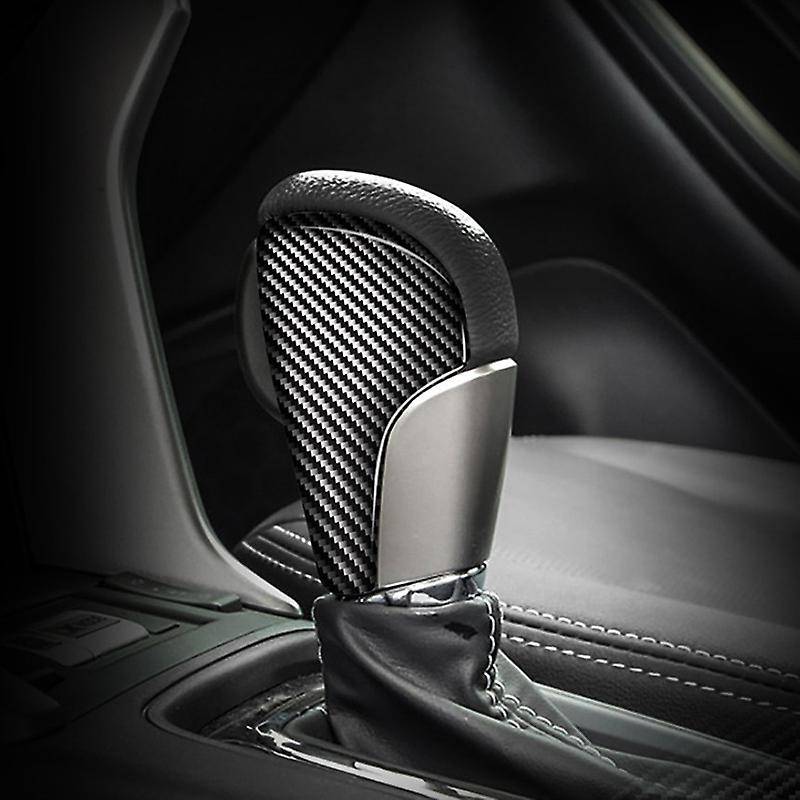 for Forester 2013-2018 Car Real Carbon Fiber Gear Shift Head Knob Cover Trim Accessories