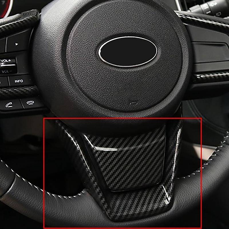 for Forester 2019 2020 Carbon Fiber Car Steering Wheel Decor Cover Trims Frame Sticker Accessoires