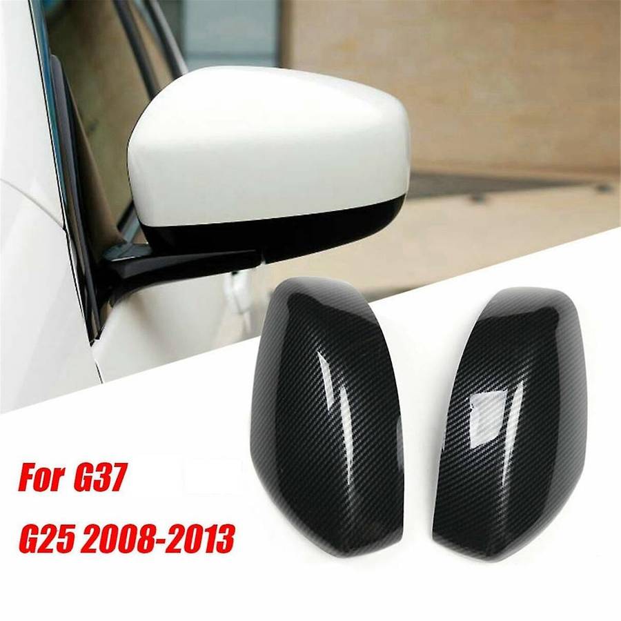 for G25 G37 2007 -2013 Real Carbon Fiber Rearview Side Mirror Cap Cover Trim