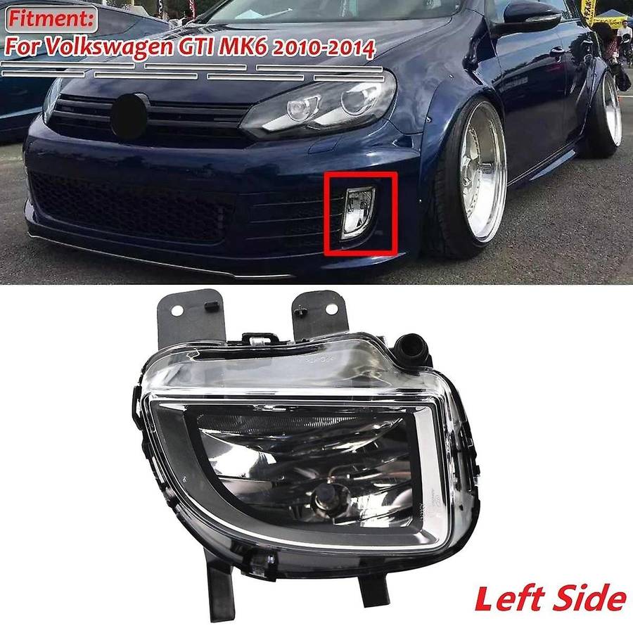 for GOLF MK6 GLI 2010-2015 Left Side Front Bumper Fog Lights Bumper Lamps Clear Lens 5K0941699E