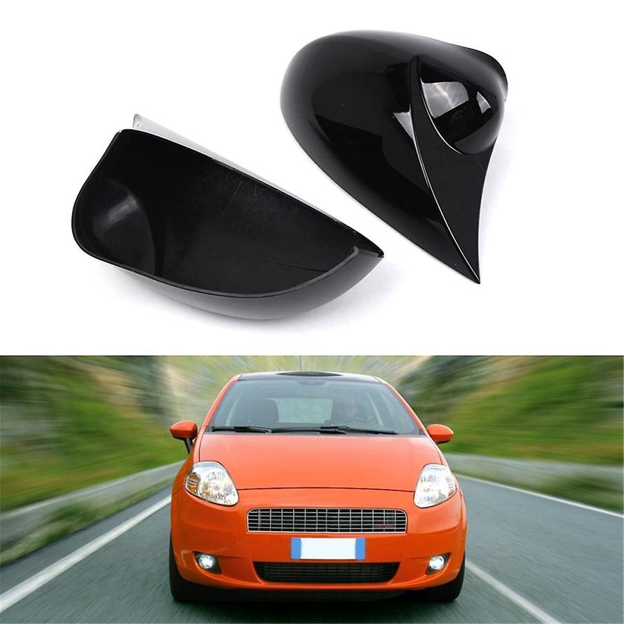 for Grande Punto 2005-2018 Side Wing Mirror Cover Caps Ox Horn Style 735417229 735417228