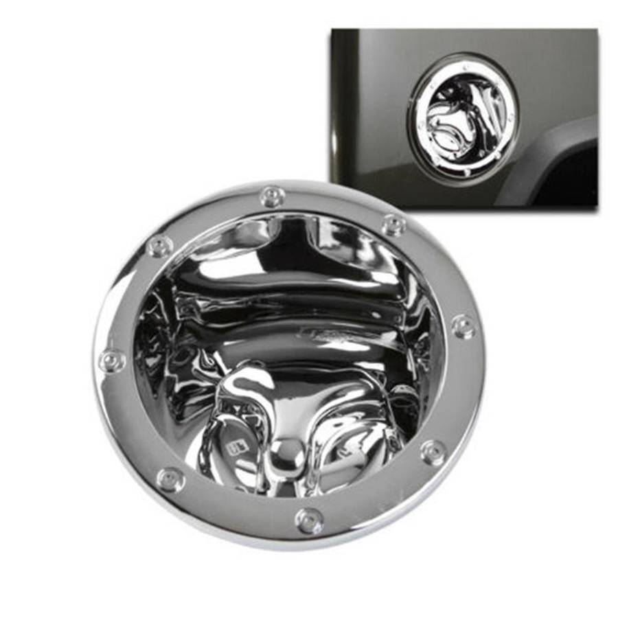 for H2 2003-2009 Car Fuel Door Bezel Gas Tank Cover Moulding Trim Chrome Cap Hatch Oil Filler Decora