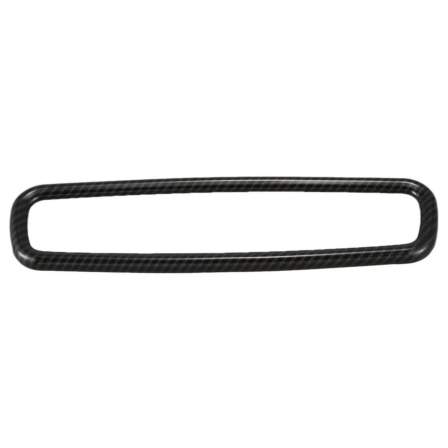 for Inner Rearview Mirror Trim Ring Cover Carbon Fiber 2015-2019