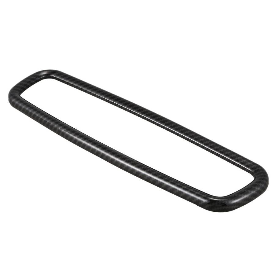 for Inner Rearview Mirror Trim Ring Cover Carbon Fiber 2015-2019