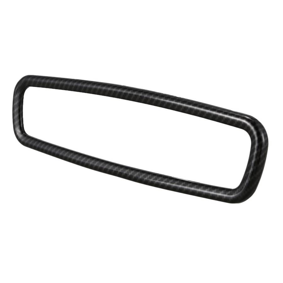 for Inner Rearview Mirror Trim Ring Cover Carbon Fiber 2015-2019