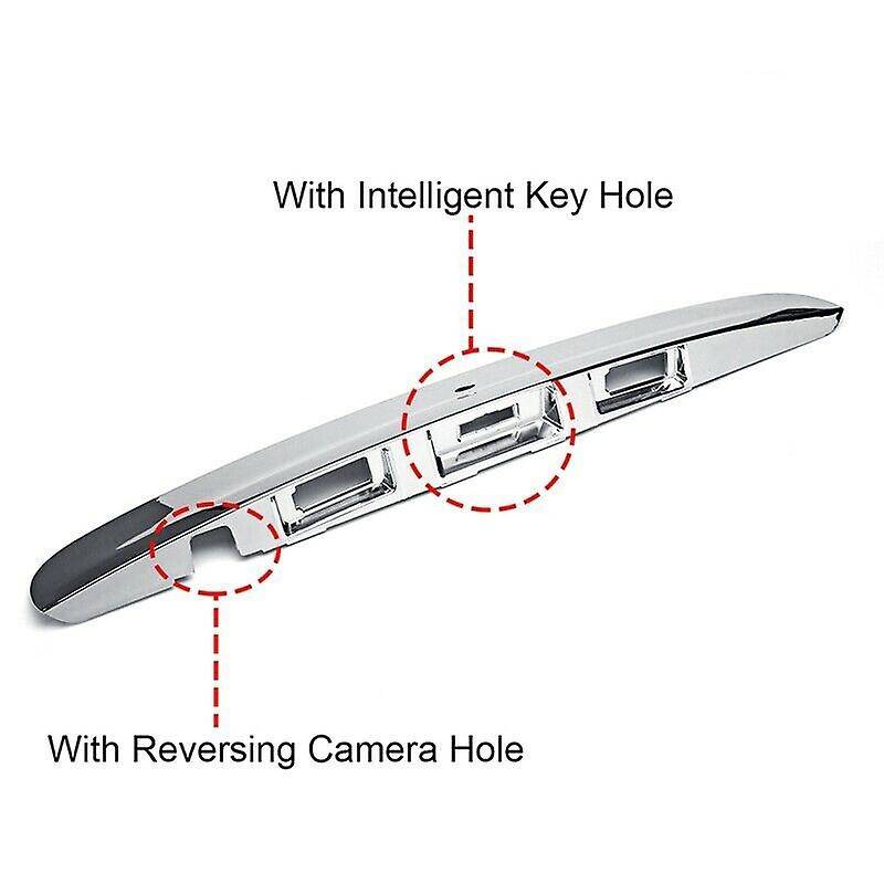 for J10 2007-2014 Chrome Car Rear Boot Lid Handle with Intelligent Key Camera Hole