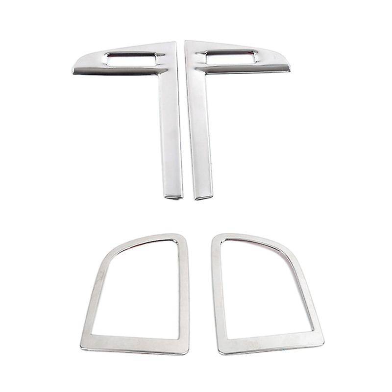 for Koleos 17-20 Center Console Air Conditioning AC Outlet Vent Frame Cover Trim Stainless Steel for