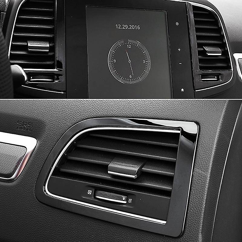 for Koleos 17-20 Center Console Air Conditioning AC Outlet Vent Frame Cover Trim Stainless Steel for