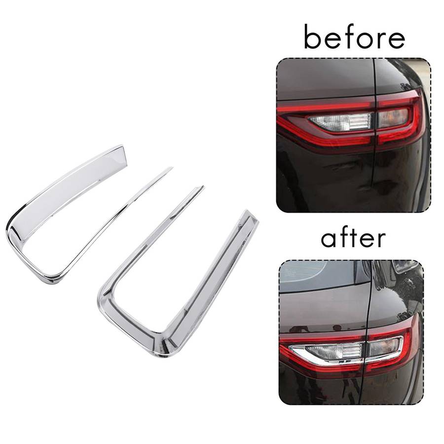for Koleos Rear Light Lamp Cover Trim Tail Light Sticker Molding Car Accessories Styling 4Pcs