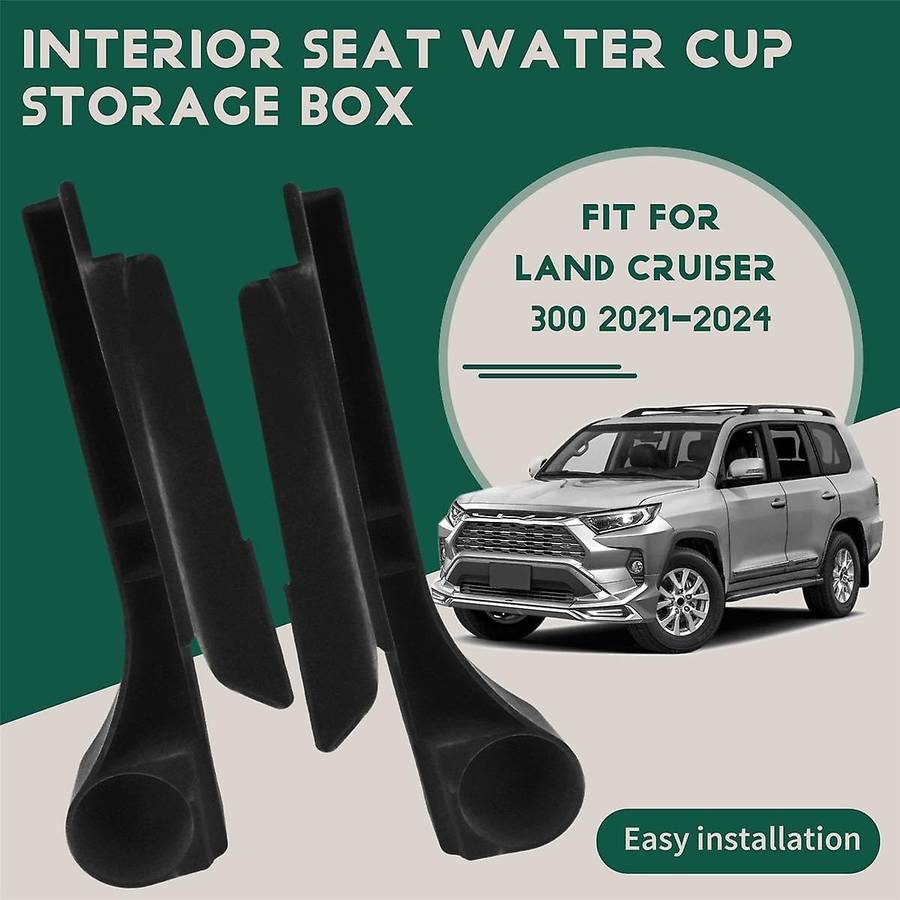for Land Cruiser 300 LC300 2021-2024 Black Upgraded Water Cup Storage Box Interior Seat Modification