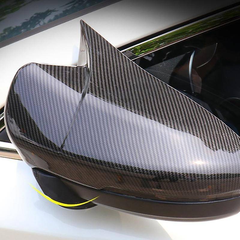 for MG 6 MG6 2017-2019 Carbon Fibre Car Horn Rearview Mirror Cover Side Mirror Cover Trim Decorative